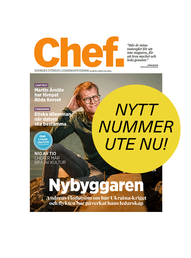 Andreas Flodström på Beetroot pryder omslaget av det senaste numret av tidningen Chef