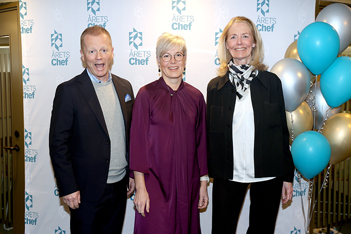 De tre finalisterna i Årets Chef 2023: Claes Seldeby, Cecilia Lejon och Britta Wallgren.