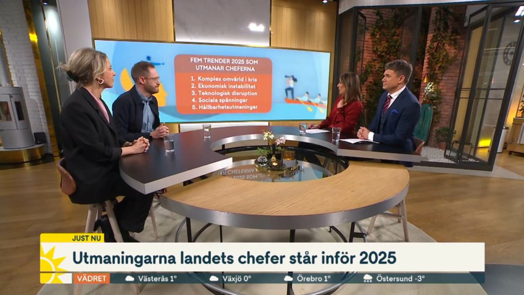 Annika Kvist och Calle Fleur gästar TV4:s Nyhetsmorgon. Faksimil: TV4.