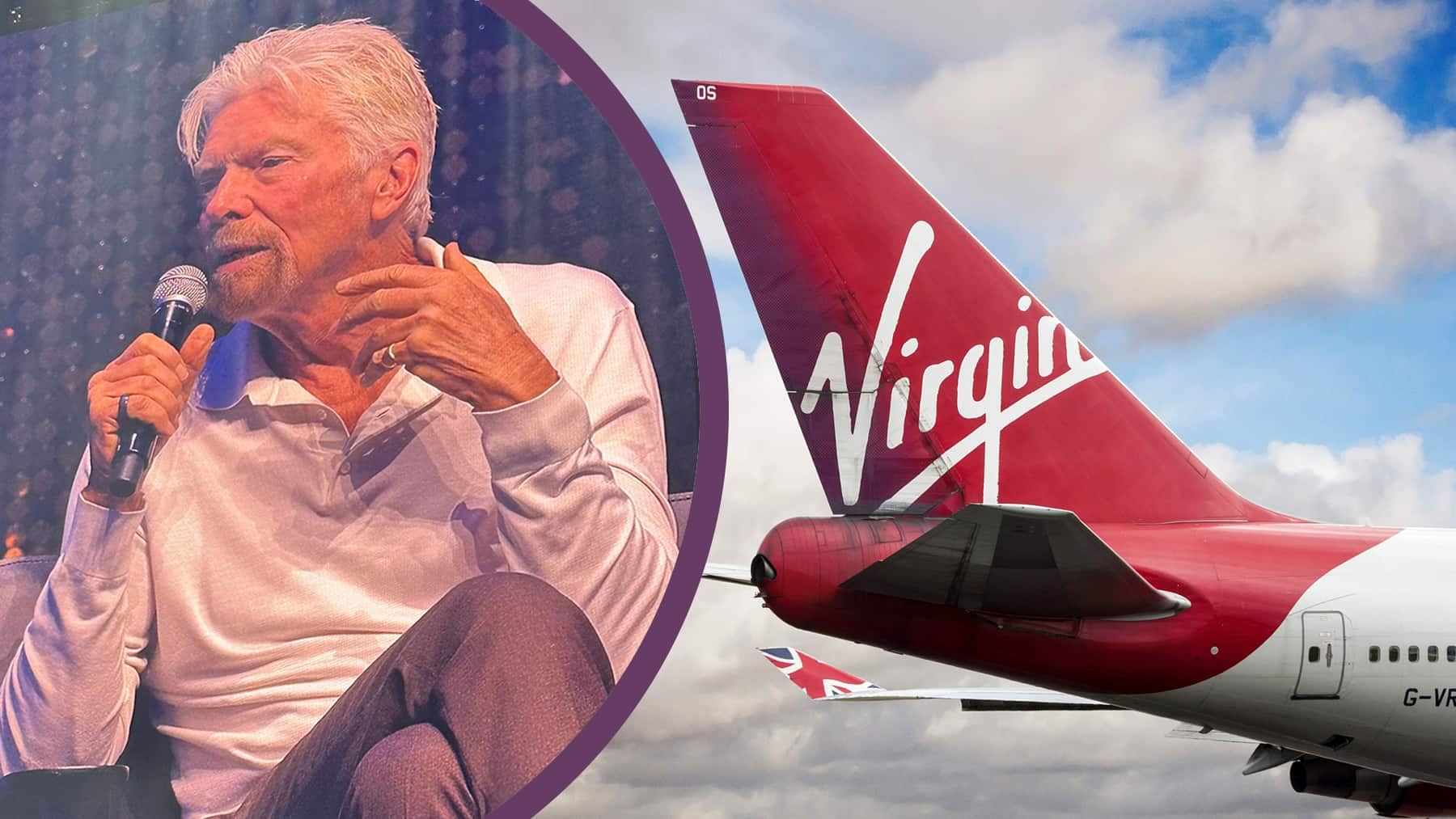 Richard Branson. Techarena 2025. Och en flygplansvinge.