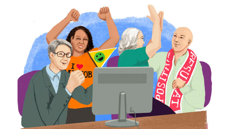 illustration på kollegor med stort engagemang
