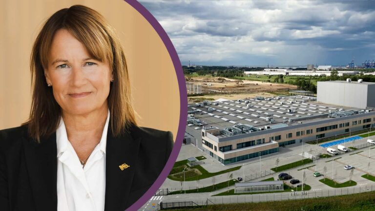 Porträttfoto på Kristina Sundin Jonsson och Northvolt, Skellefteå