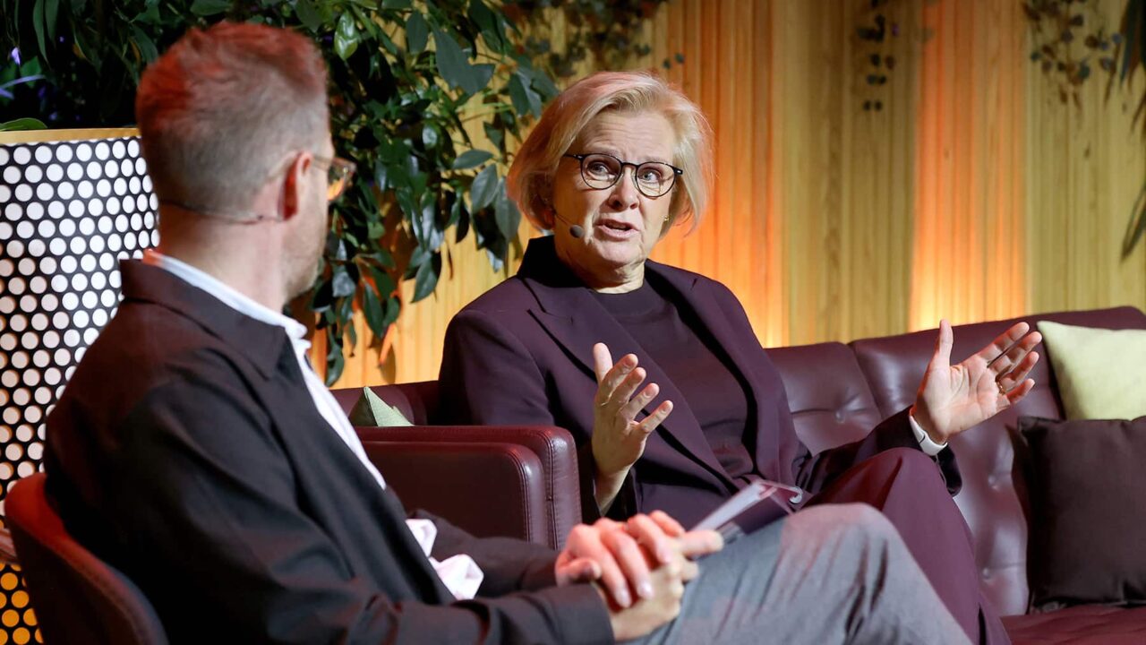Calle Fleur och Petra Lundh på Chefdagen