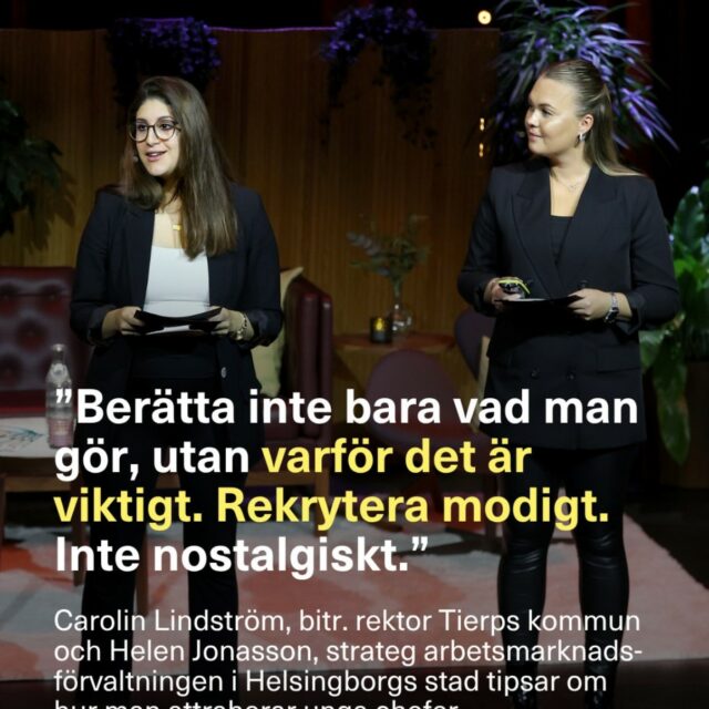 Helen Jonasson och Carolin Lindström. Chefdagen 2025.