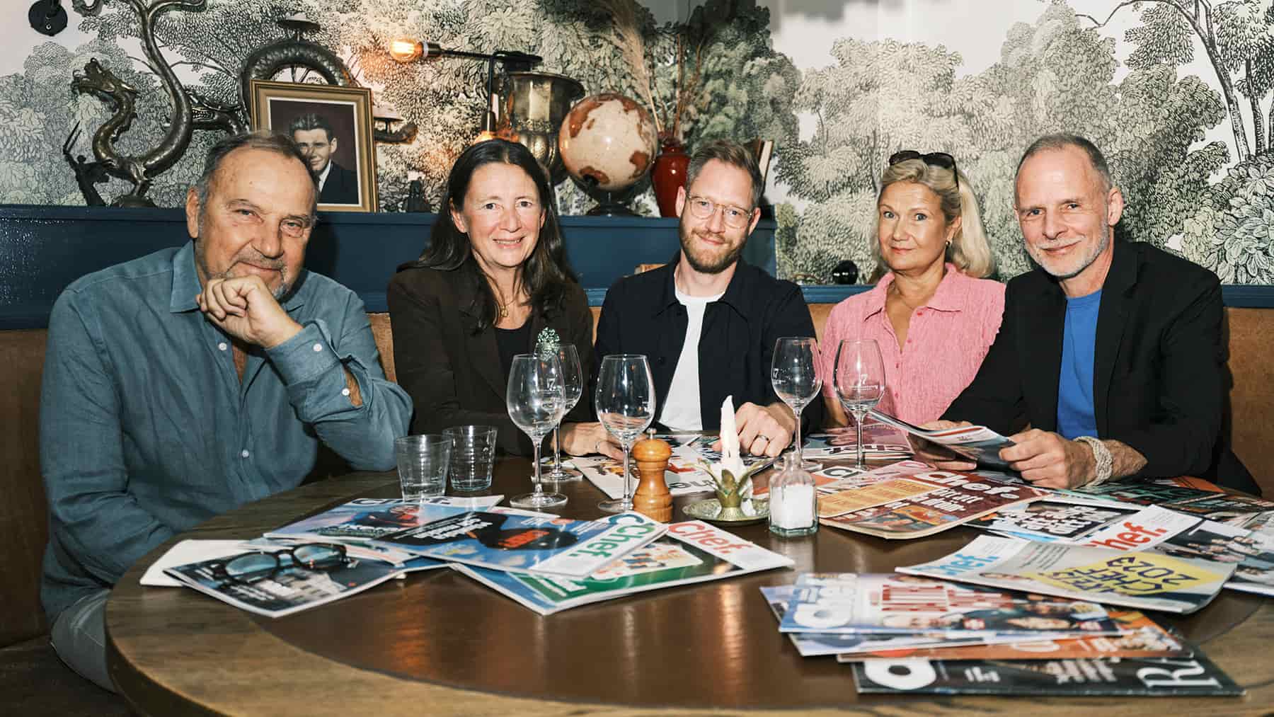Samlingsbild på Henrik Frenkel, Ann Fredlund, Calle Fleur, Cissi Elwin och Martin Kreuger