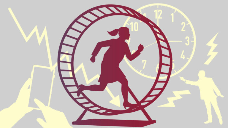 Guide för stress och återhämtning. Illustration: Anna Harvard.