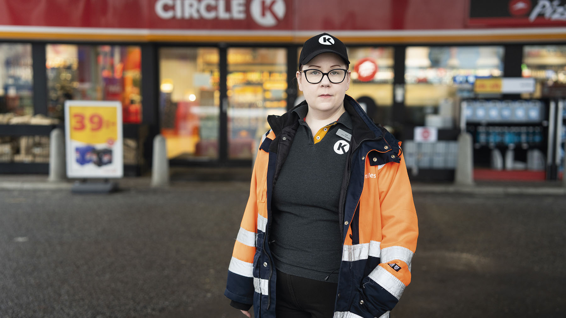 Ellinor Holm, stationschef på Circle K. Foto: Evelina Carborn.