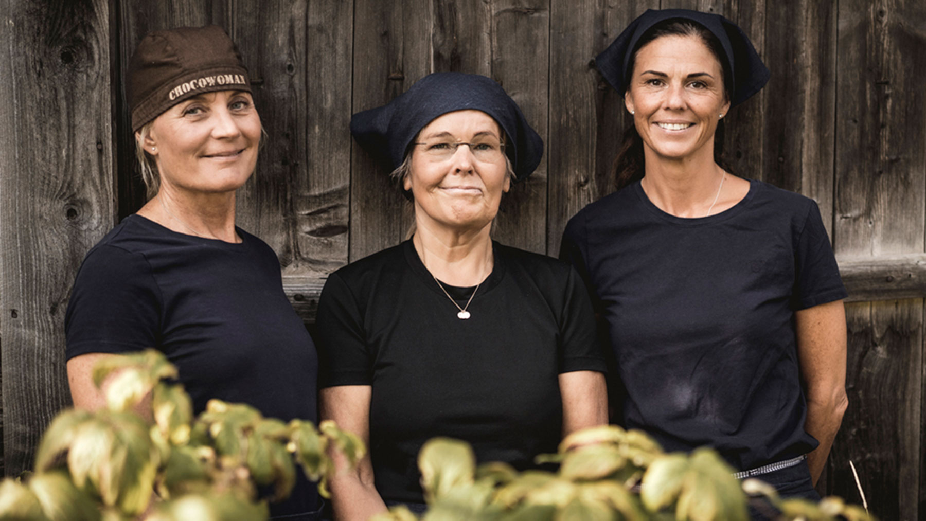 Åre Chokladfabriks grundare och ägare Marie Söderhielm, Eva-Lena Grape och Marina Hansson har ingen enskild vd