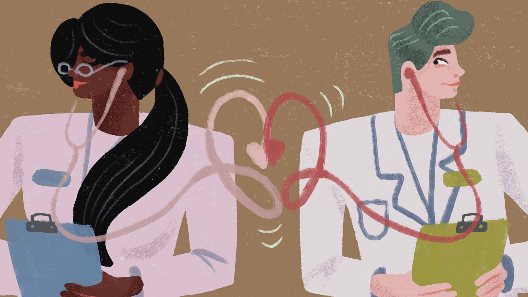 Två läkare som är kära på jobbet